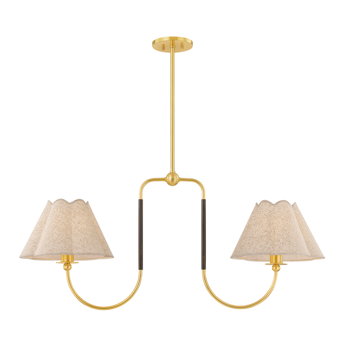 Janie Linear Pendant - 2-Light - Aged Brass/True Bronze - Mitzi H1043902-AGB/TRB