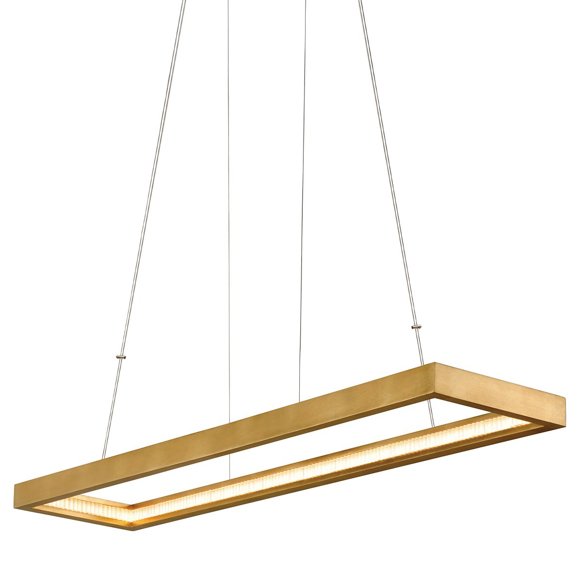 Jasmine LED Linear Chandelier - Gold Leaf by Corbett Lighting