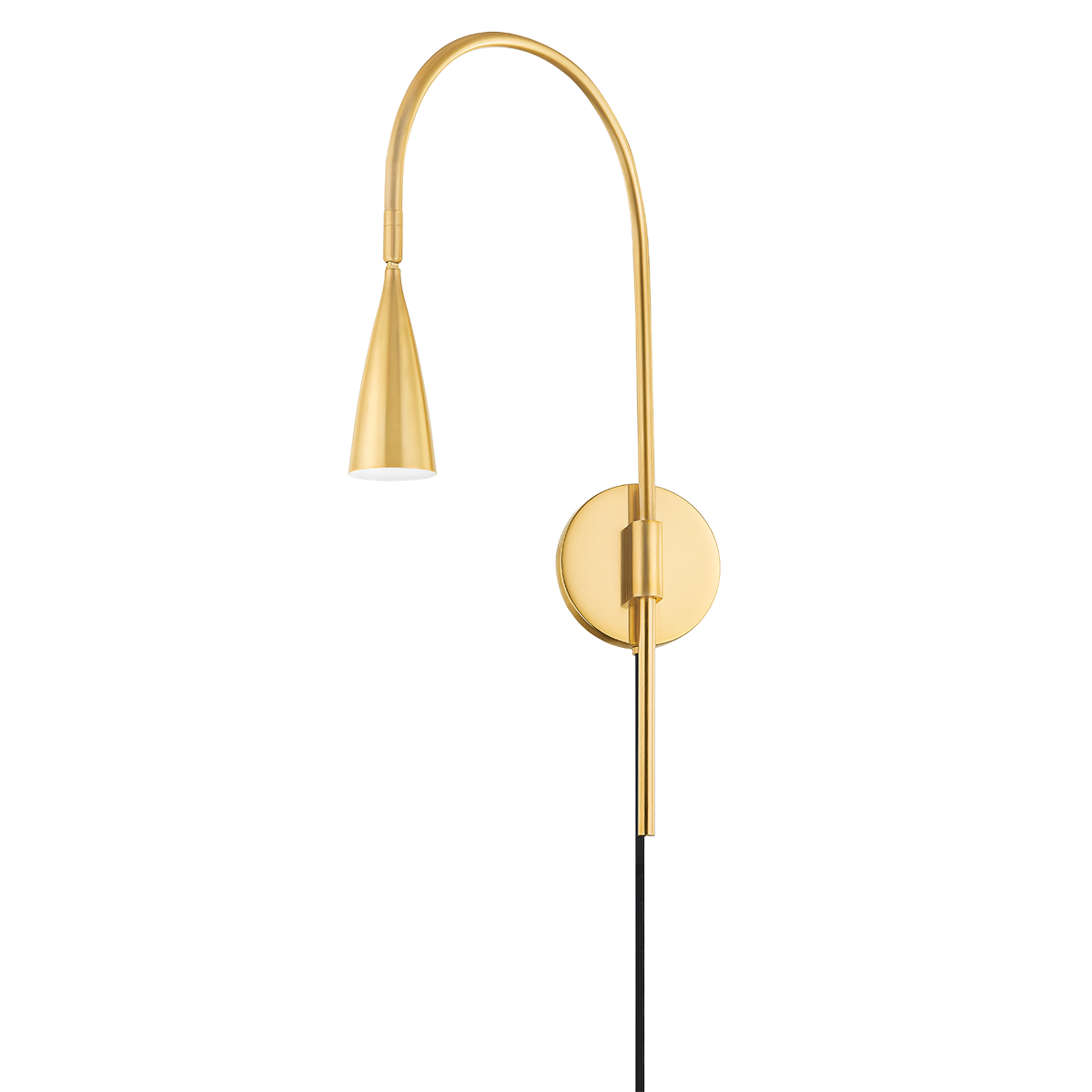 Jenica Plug-In Sconce - Aged Brass - Mitzi HL811201-AGB