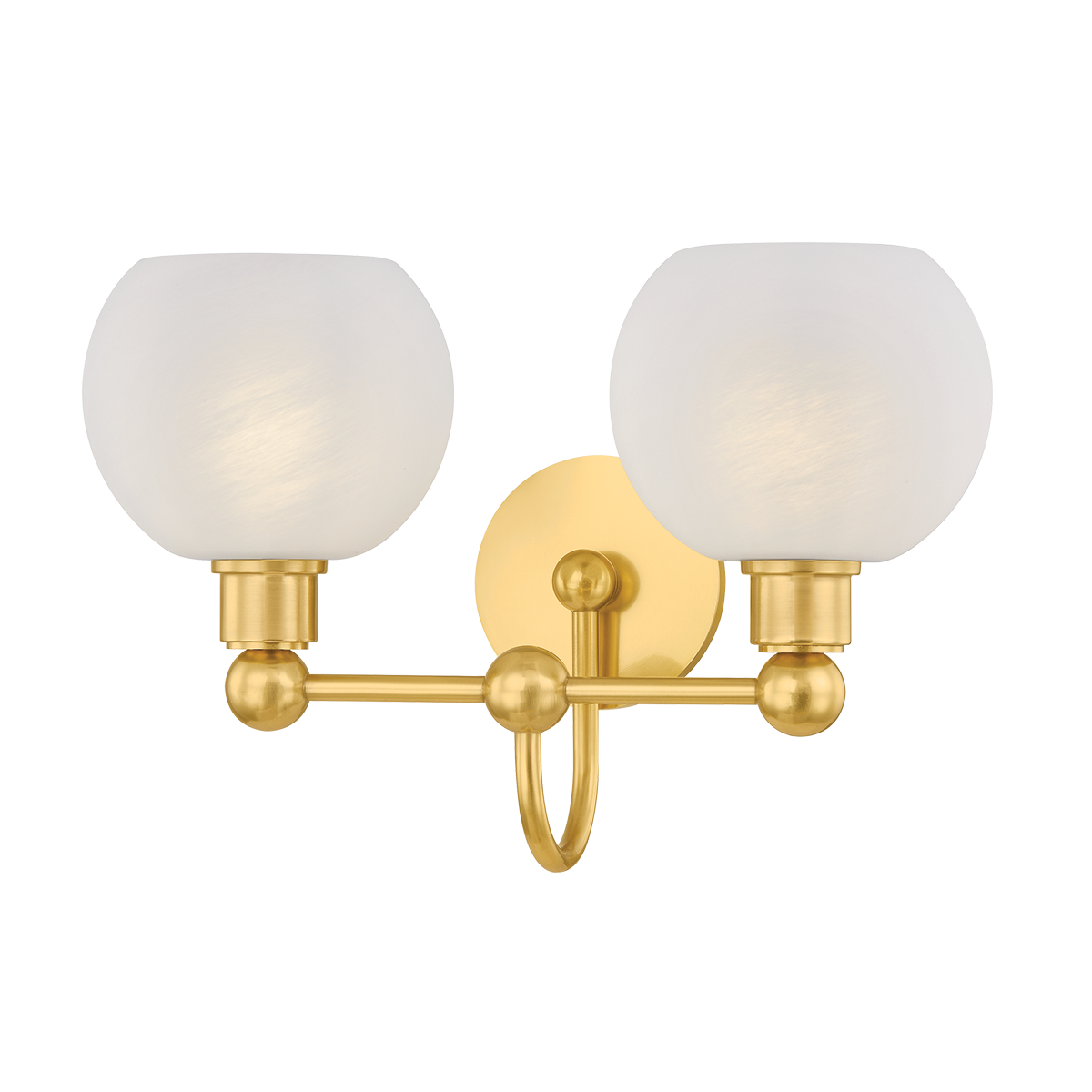 Jerica Vanity Light - 2-Light - Aged Brass - Mitzi H1019302-AGB