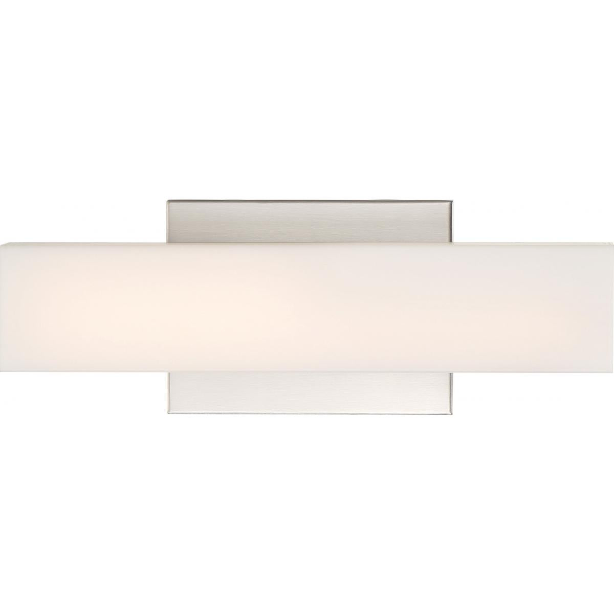 Jess - 12" LED Vanity with White Acrylic - Brushed Nickel Finish - Satco 62-1330