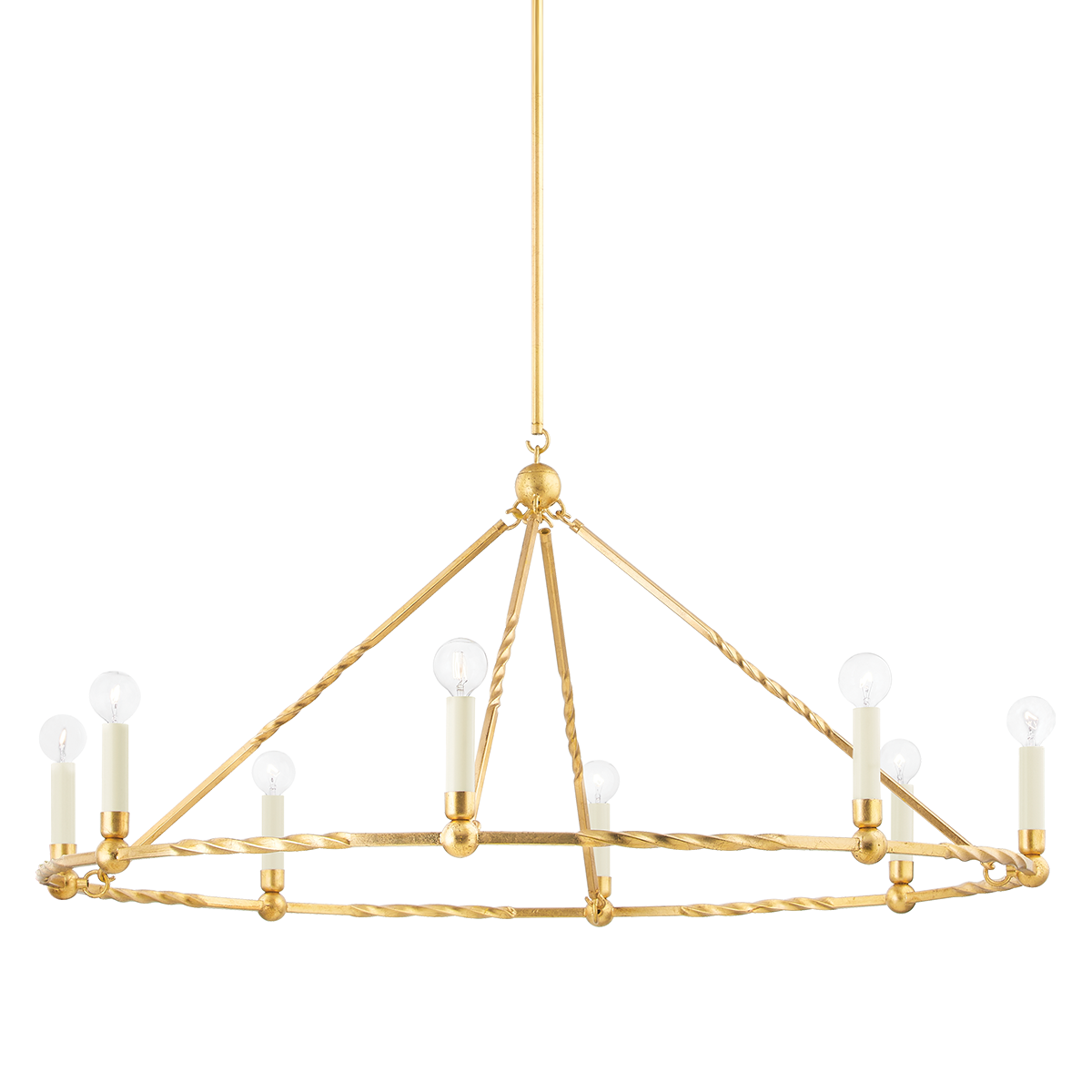 Josephine Chandelier - 8-Light - Vintage Gold Leaf - Mitzi H738808-VGL
