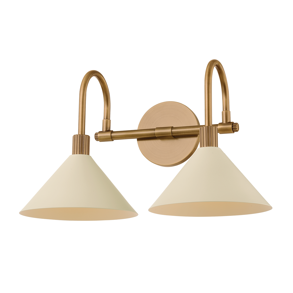 Jovani Vanity Light - 2-Light - Patina Brass/ Soft Sand - Troy Lighting B1810-PBR/SSD