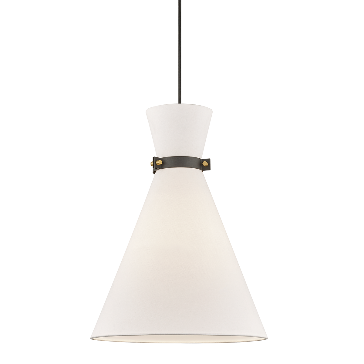 Julia Large Pendant - 1-Light - Aged Brass/Black - Mitzi H294701L-AGB/BK