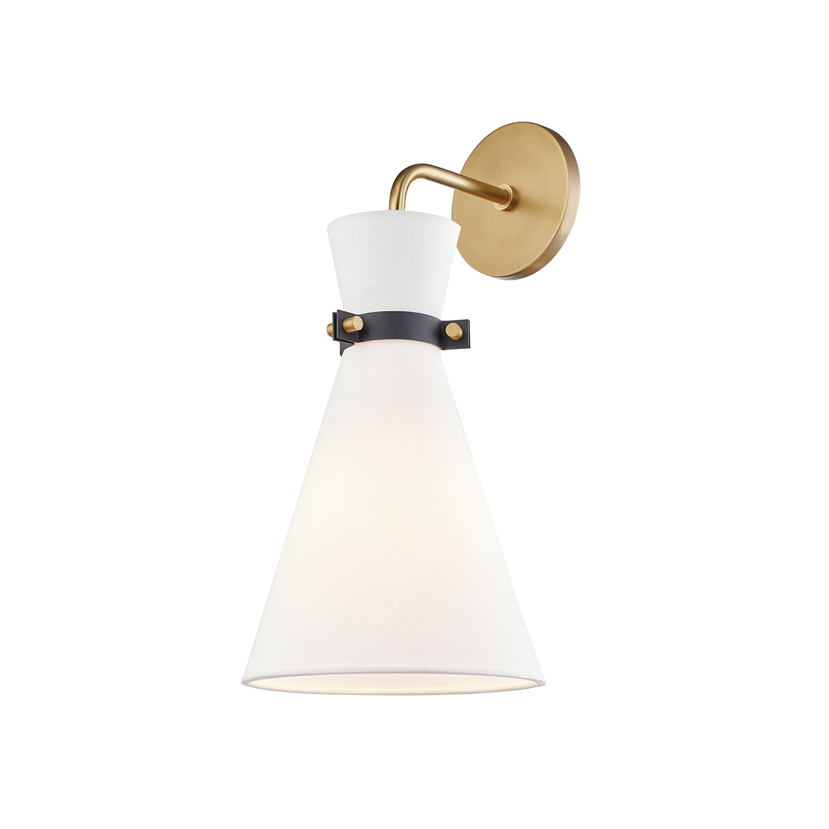 Julia Wall Sconce - 1-Light - Aged Brass/Black - Mitzi H294101-AGB/BK