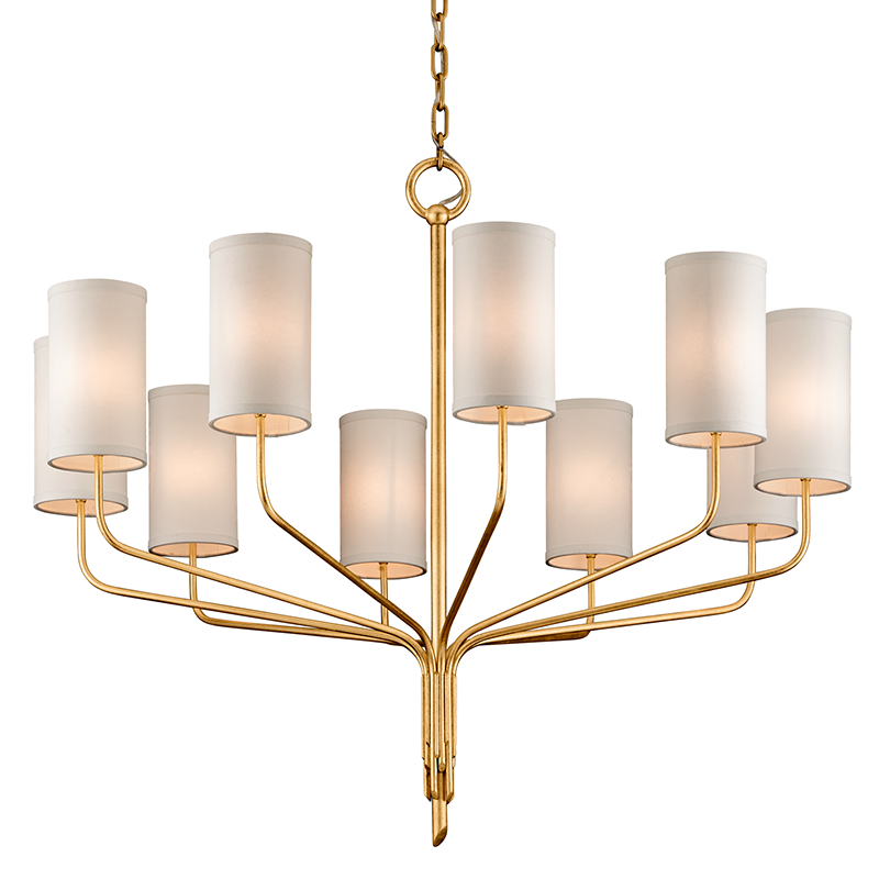 Juniper Chandelier - 10-Light - Gold Leaf - Troy Lighting F6169-GL
