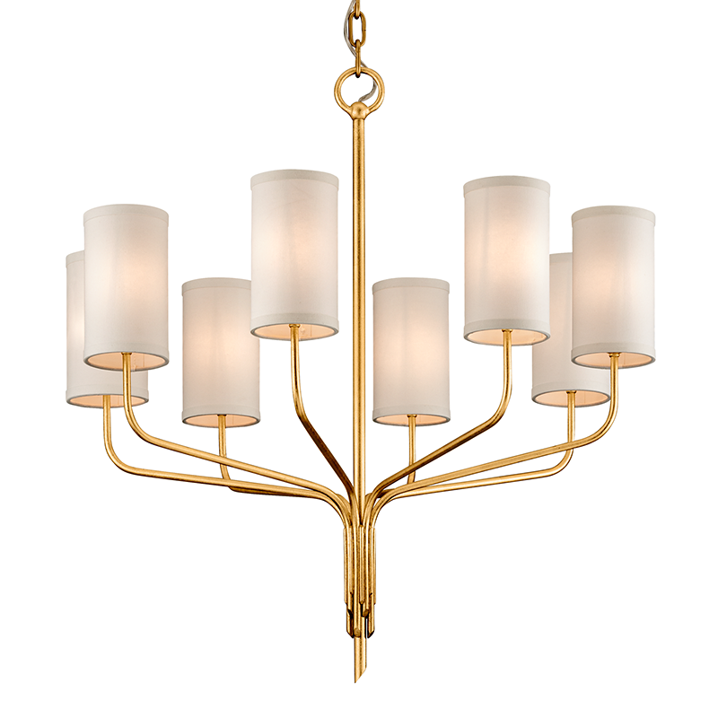 Juniper Chandelier - 8-Light - Gold Leaf - Troy Lighting F6168-GL