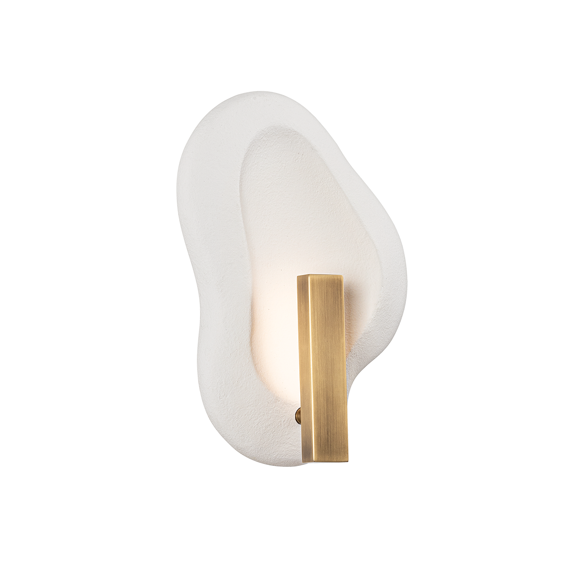 Jura Wall Sconce - 1-Light - Patina Brass/Ceramic Rustic Shell - Troy Lighting B3915-PBR/CRH