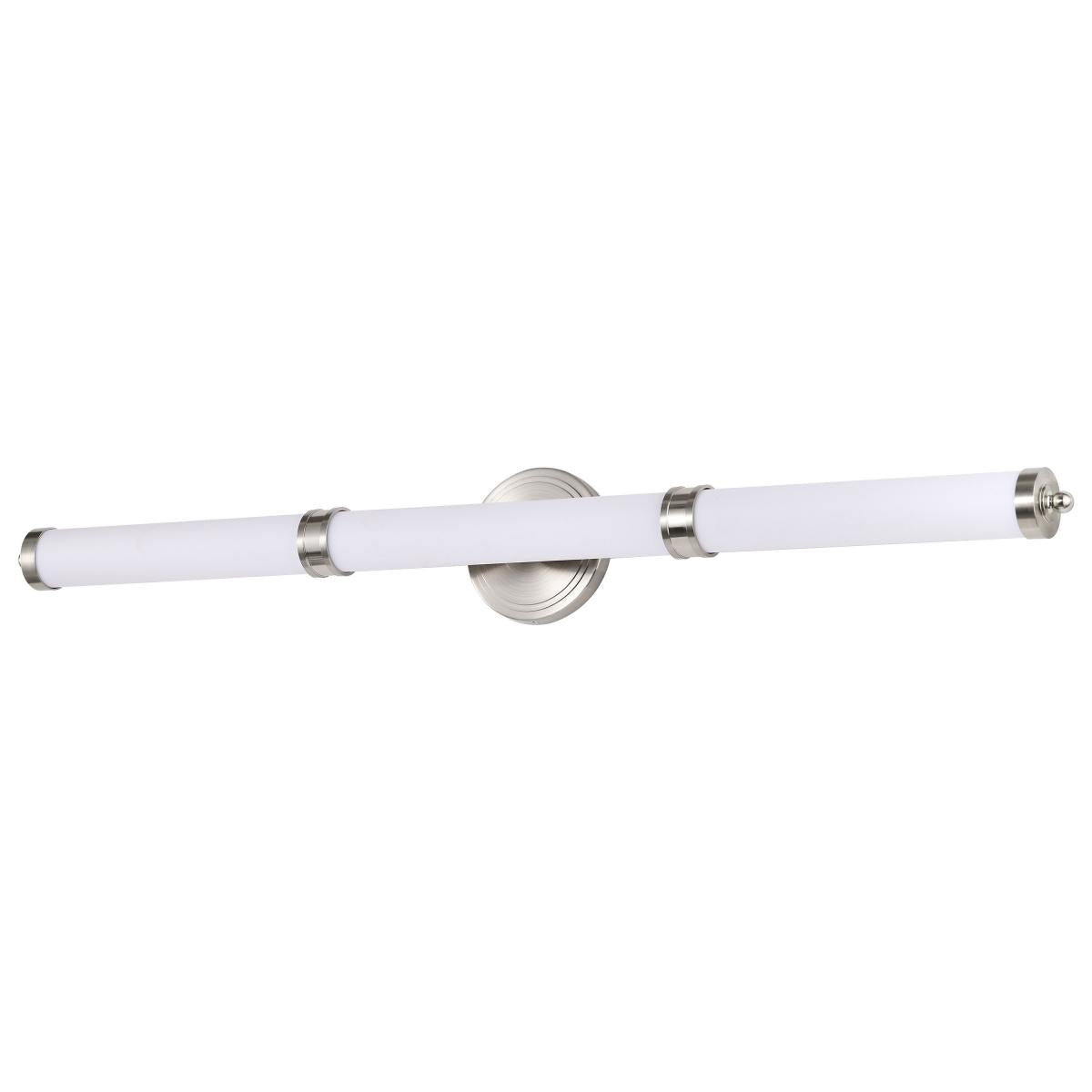 Kagen Large Vanity - LED - Brushed Nickel Finish - White Acrylic Lens - Satco 62-1536