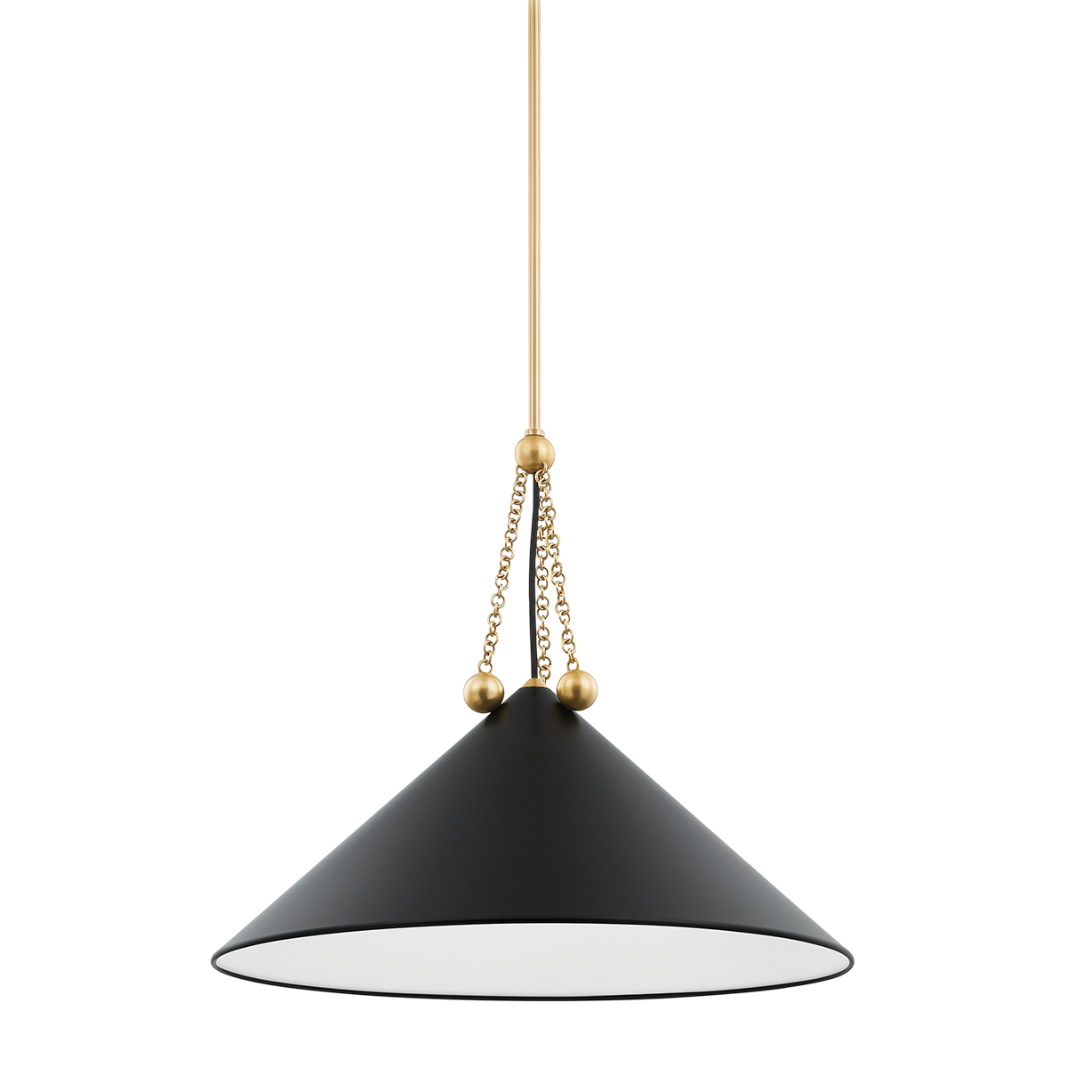 Kalea Large Pendant - 1-Light - Aged Brass/Soft Black - Mitzi H784701L-AGB/SBK