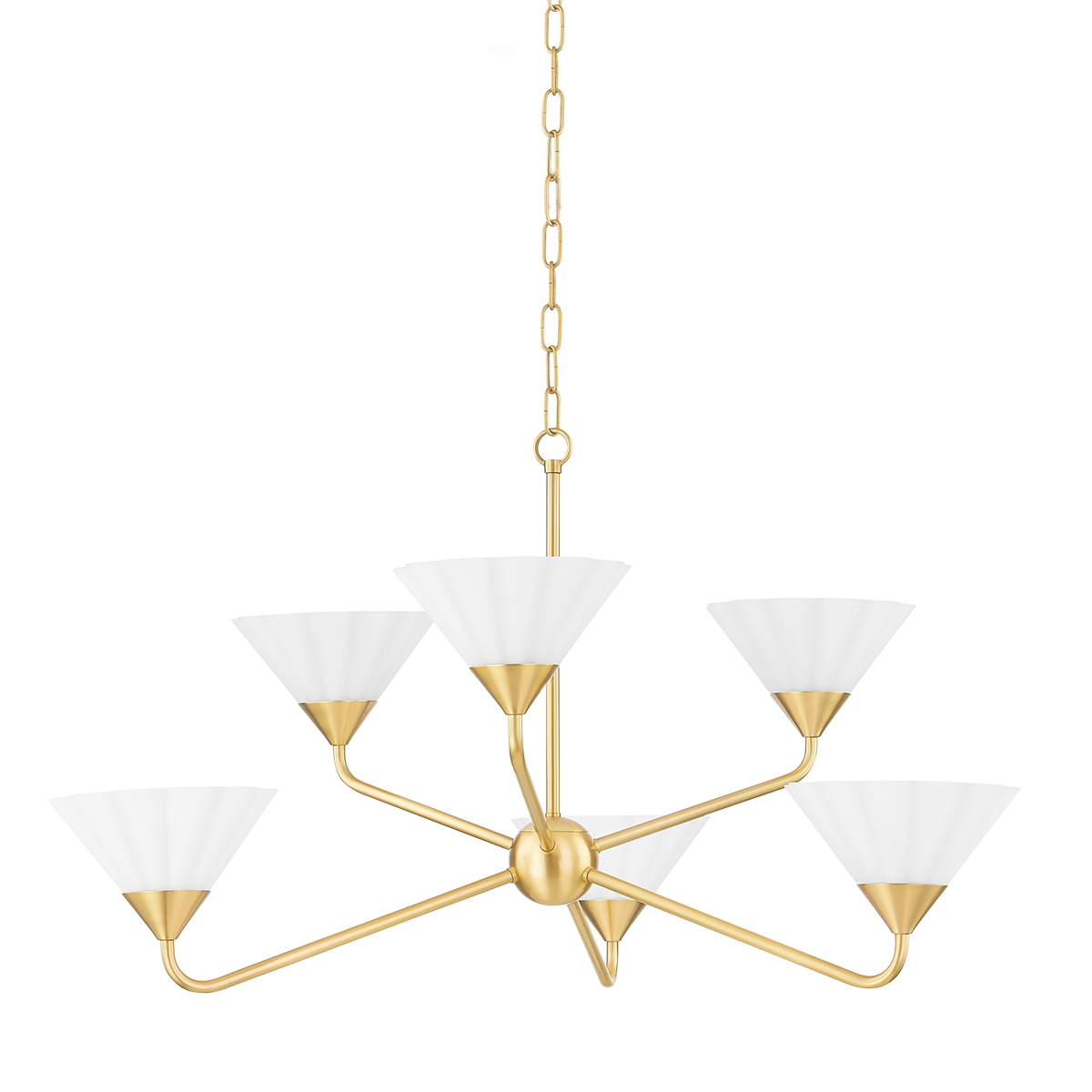 Kelsey Chandelier - 6-Light - Aged Brass - Mitzi H817806-AGB