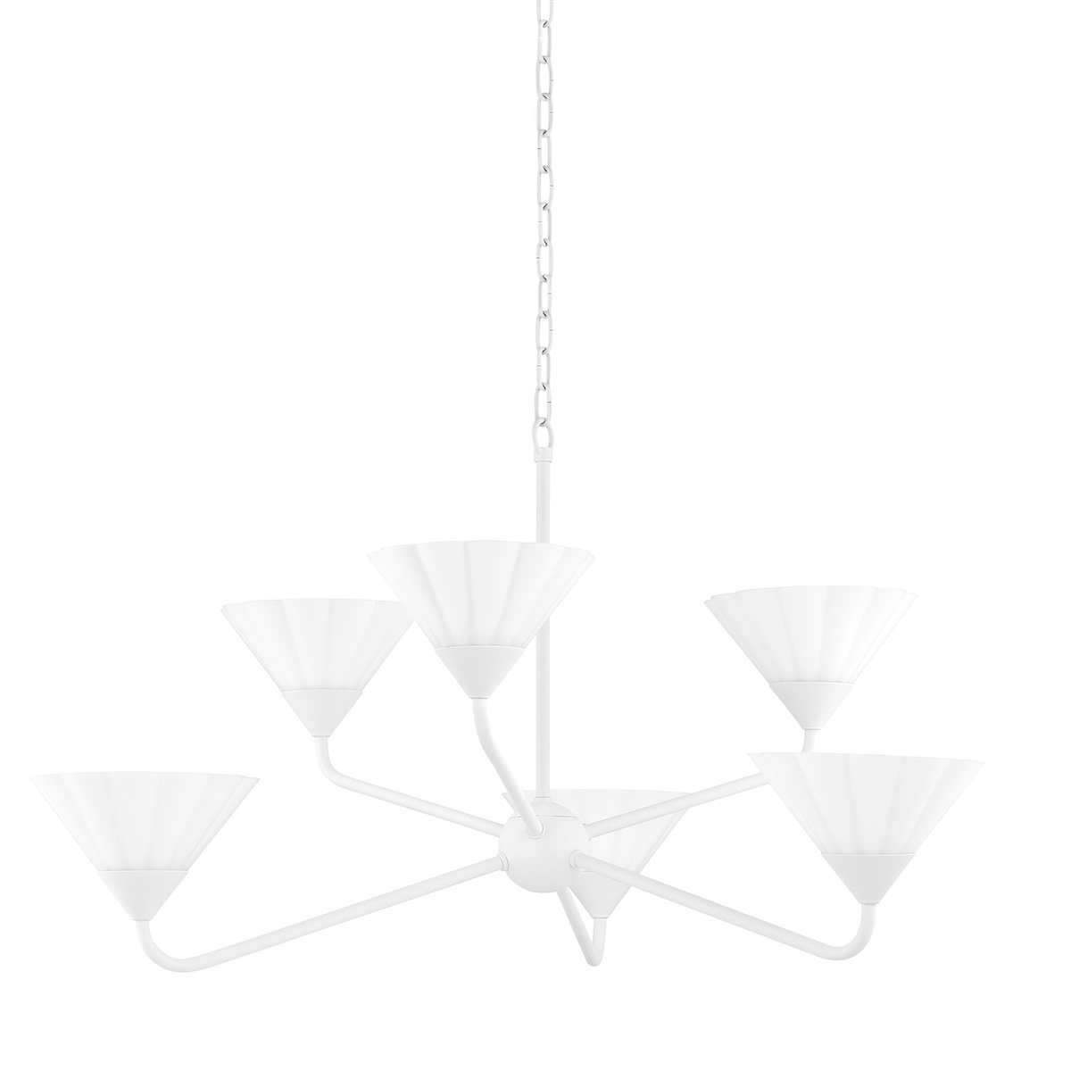 Kelsey Chandelier - 6-Light - Textured White - Mitzi H817806-TWH
