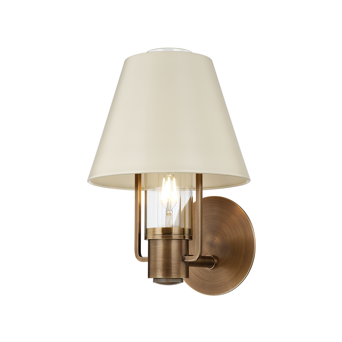 Kindle Wall Sconce - 1-Light - Patina Brass - Troy Lighting B1613-PBR/SSD