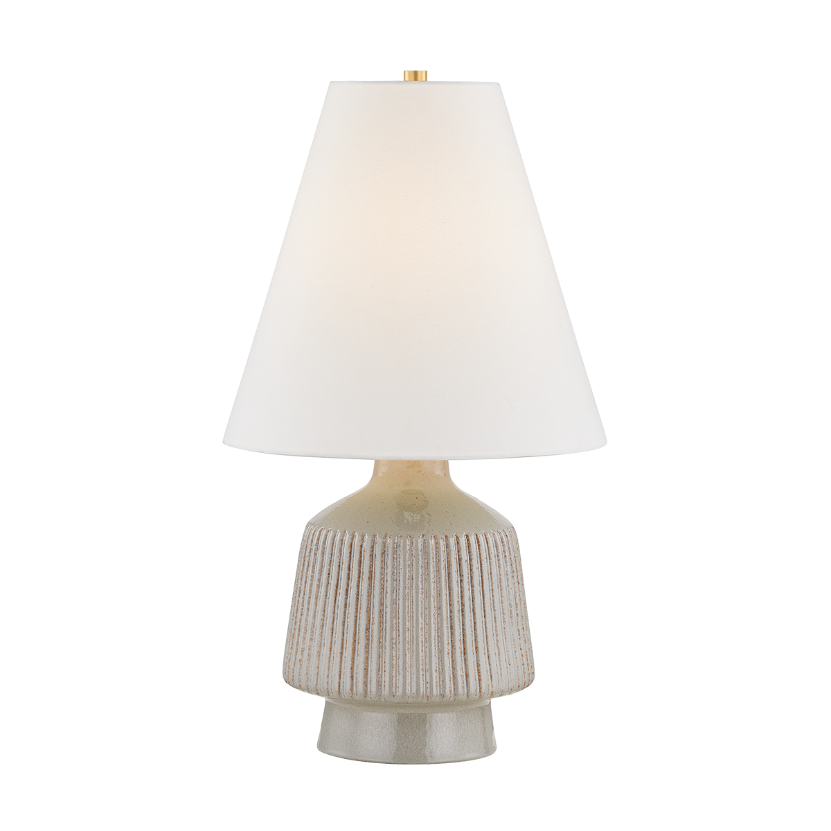 King Table Lamp - Aged Brass/Ceramic Coccon by Hudson Valley Lighting