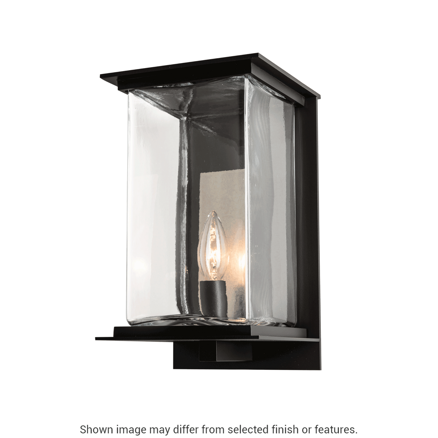 Kingston Outdoor Medium Sconce - Oil Rubbed Bronze - Translucent Vintage Platinum Accent by Hubbardton Forge