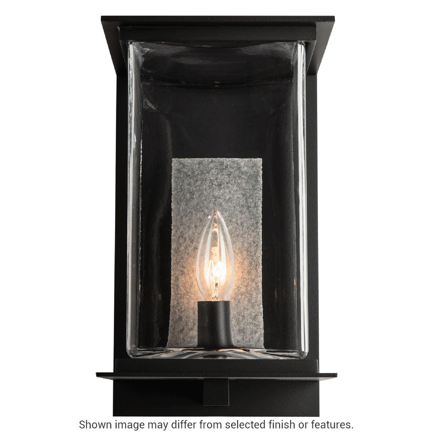 Kingston Outdoor Medium Sconce - Oil Rubbed Bronze - Translucent Vintage Platinum Accent by Hubbardton Forge