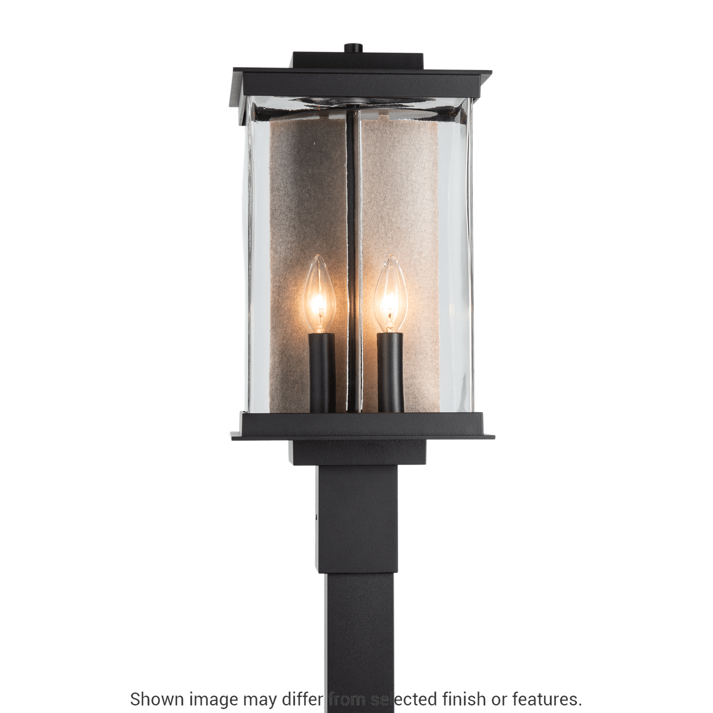 Kingston Outdoor Post Light - White - Translucent Vintage Platinum Accent by Hubbardton Forge