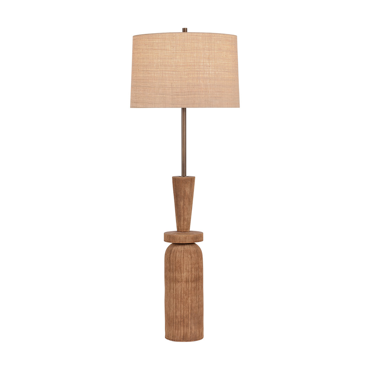 Kinloch Floor Lamp - Bronze Leaf/Ceramic Ash Brown by Hudson Valley Lighting