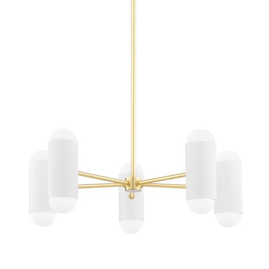 Kira Chandelier - 10-Light - Aged Brass/Soft White Combo - Mitzi H484810-AGB/SWH