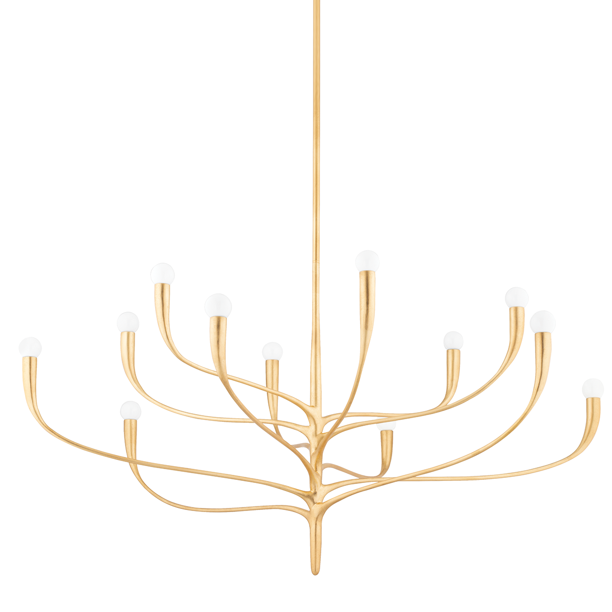 Labra Chandelier - 12-Light - Vintage Gold Leaf by Hudson Valley Lighting