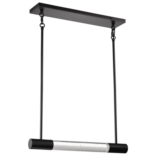 Lacey - 23 Inch LED Island Pendant - RGB/TW - Starfish Enabled - Matte Black with K9 Bubble Crystal - Satco 62-6003