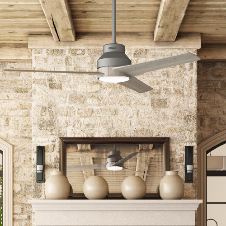 Lakemont 60" LED Fan - Matte Silver by Hunter