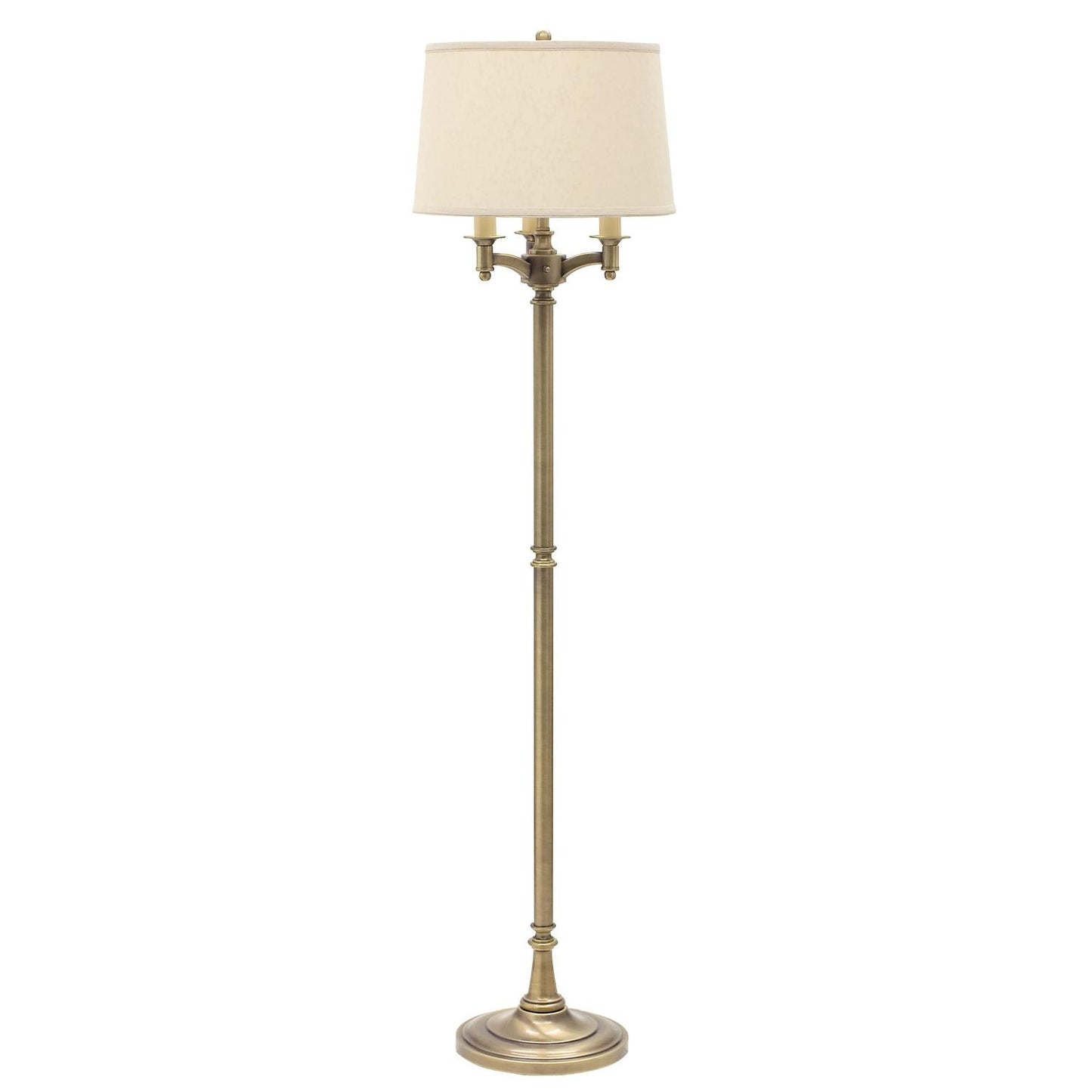 Lancaster Six-Way Floor Lamp - L800-AB - Antique Brass by House of Troy
