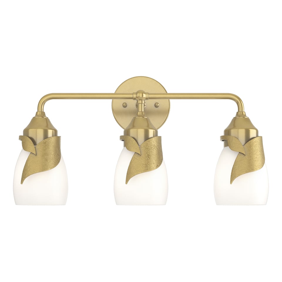 Lapas 3-Light Bath Sconce - Modern Brass - Opal Glass by Hubbardton Forge