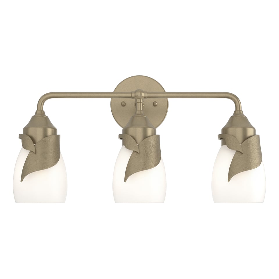 Lapas 3-Light Bath Sconce - Soft Gold - Opal Glass by Hubbardton Forge