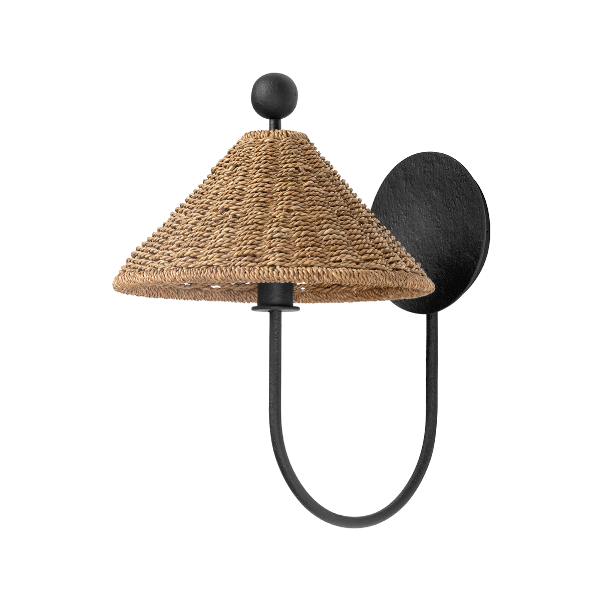 Layton Wall Sconce - 1-Light - Black Iron - Troy Lighting B6414-BI