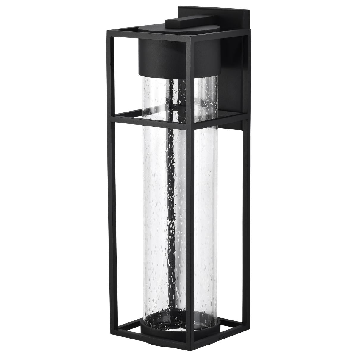 Ledges - 10W LED - Large Wall Lantern - Matte Black with Clear Seeded Glass - Satco 62-1614