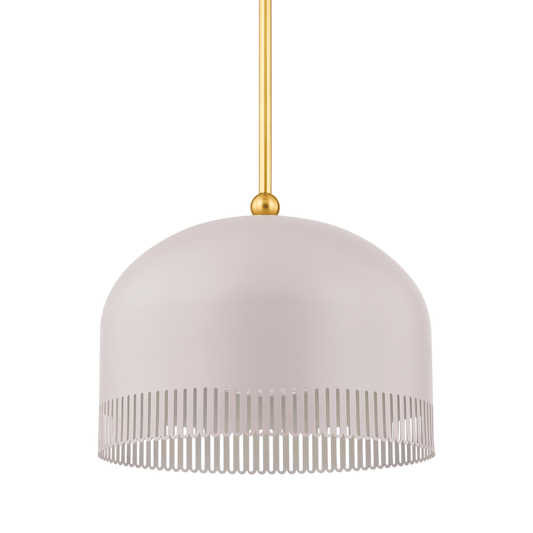 Liba Large Pendant - 1-Light - Aged Brass/Soft Peignoir - Mitzi H884701L-AGB/SPG