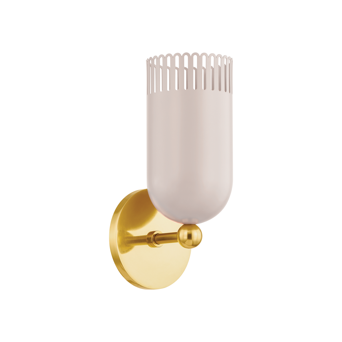 Liba Wall Sconce - 1-Light - Aged Brass/Soft Peignoir - Mitzi H884101-AGB/SPG