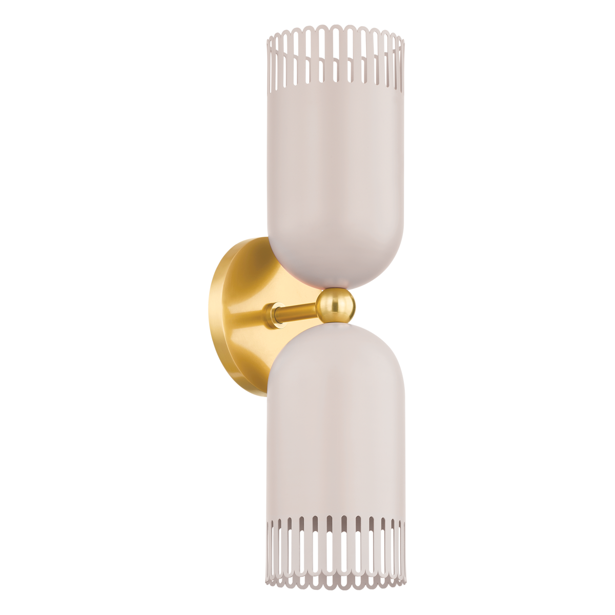 Liba Wall Sconce - 2-Light - Aged Brass/Soft Peignoir - Mitzi H884102-AGB/SPG