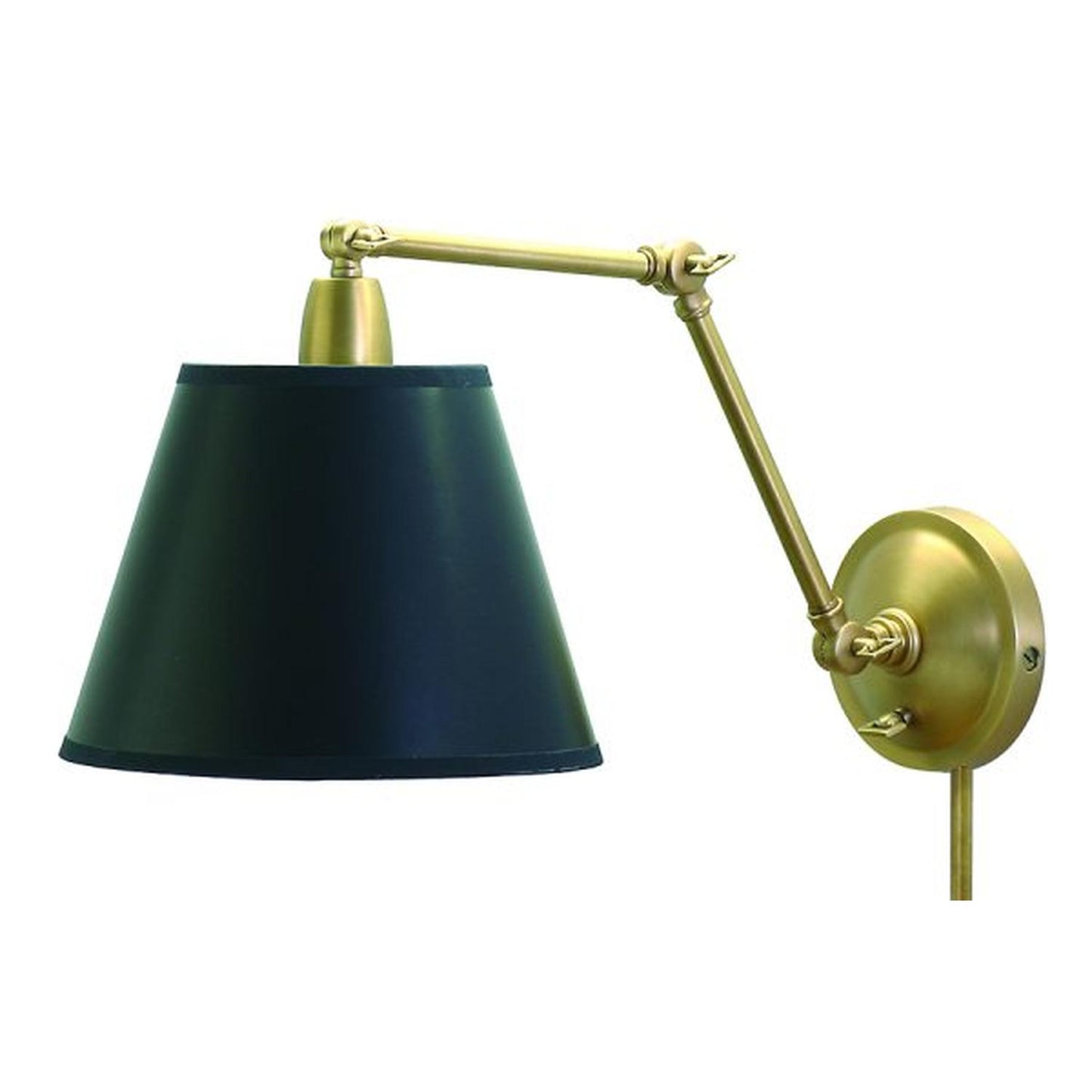 Library Adjustable Wall Swing Lamp - PL20-WB - Weathered Brass by House of Troy