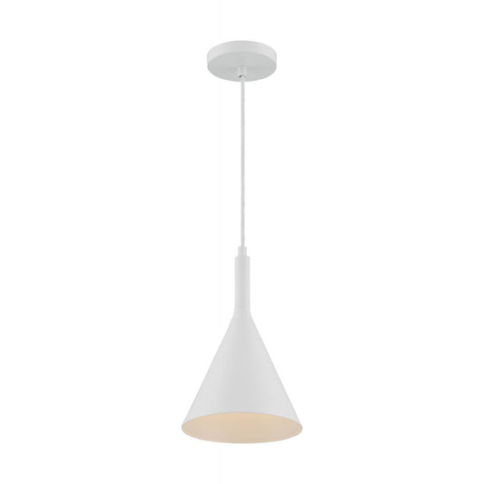 Lightcap - 1 Light Pendant with- Matte White Finish - Satco 60-7137