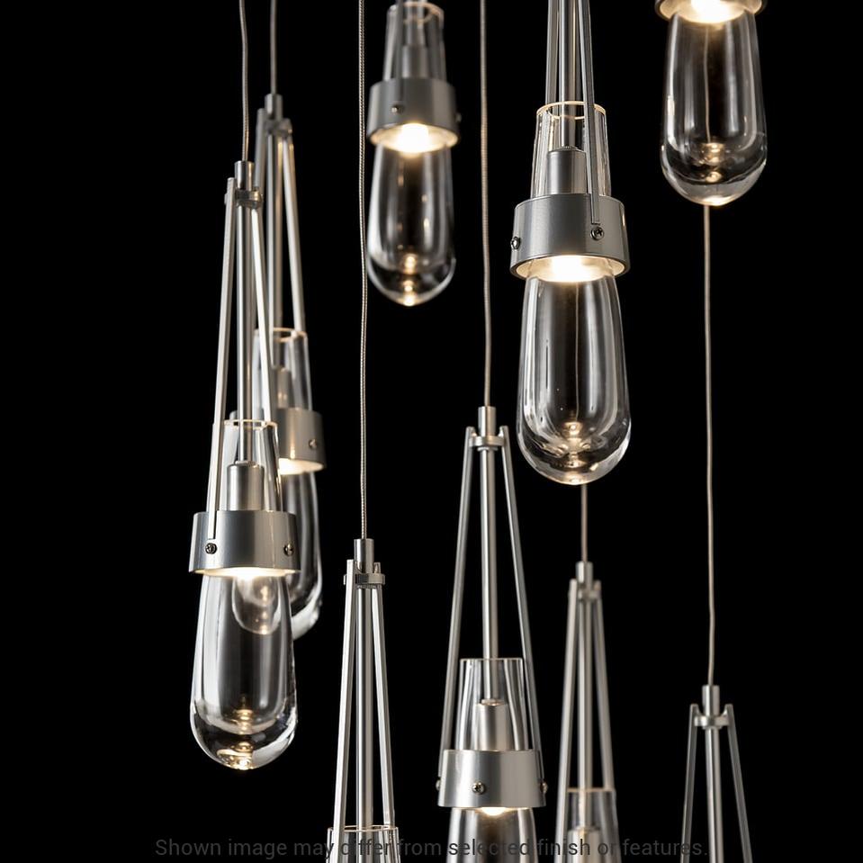Link 9-Light Clear Glass Pendant - White by Hubbardton Forge