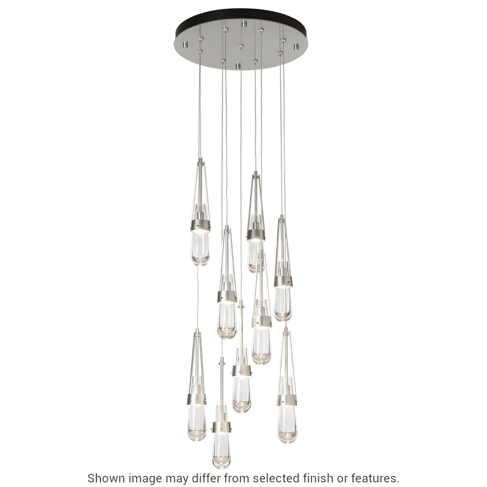 Link 9-Light Clear Glass Pendant - White by Hubbardton Forge