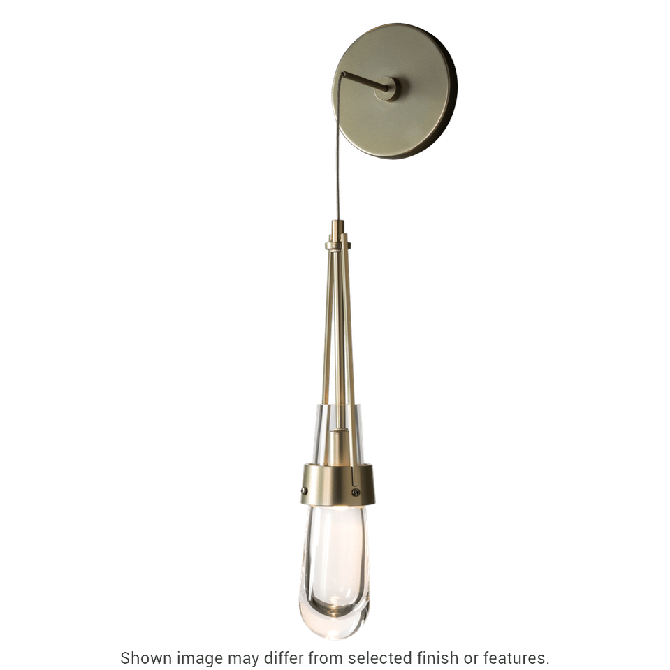 Link Clear Glass Low Voltage Sconce - White by Hubbardton Forge