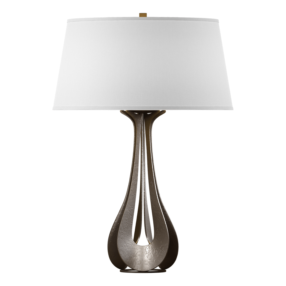Lino Table Lamp - Bronze - Natural Anna Shade by Hubbardton Forge