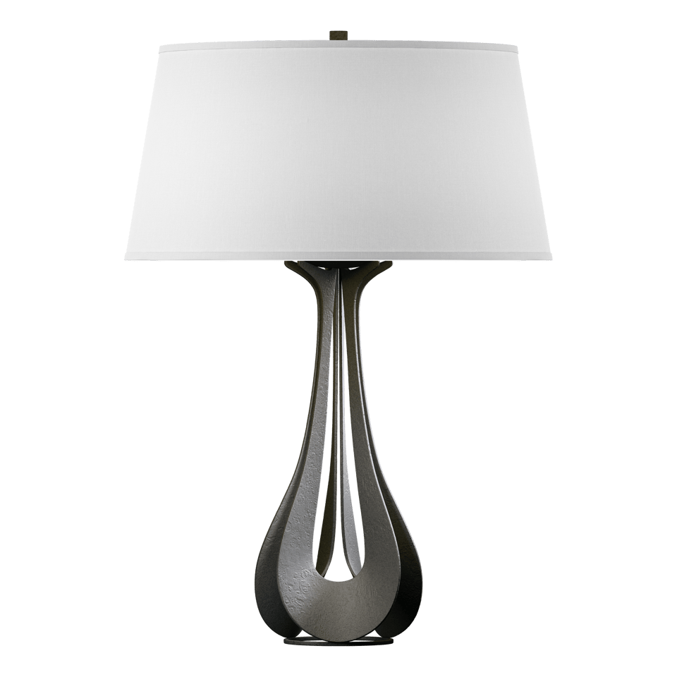 Lino Table Lamp - Natural Iron - Natural Anna Shade by Hubbardton Forge