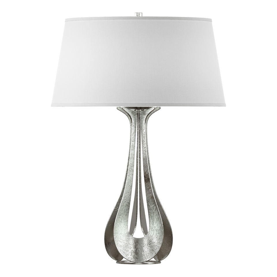 Lino Table Lamp - Sterling - Natural Anna Shade by Hubbardton Forge