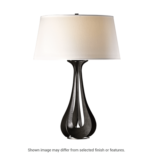 Lino Table Lamp - White - Natural Anna Shade by Hubbardton Forge