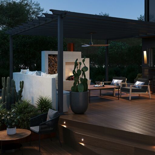Liv 60" Smart Fan - Matte White - Driftwood Blades by Hinkley Lighting