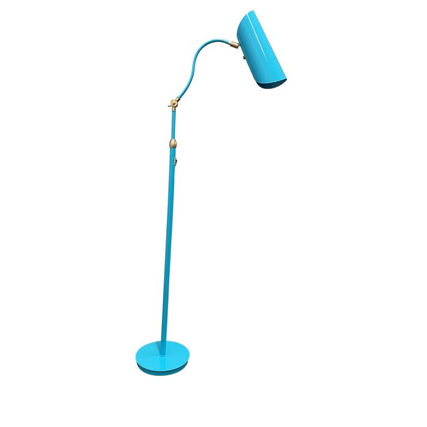 Logan Floor Lamp - L300-AZSB - Azure/Satin Brass by House of Troy
