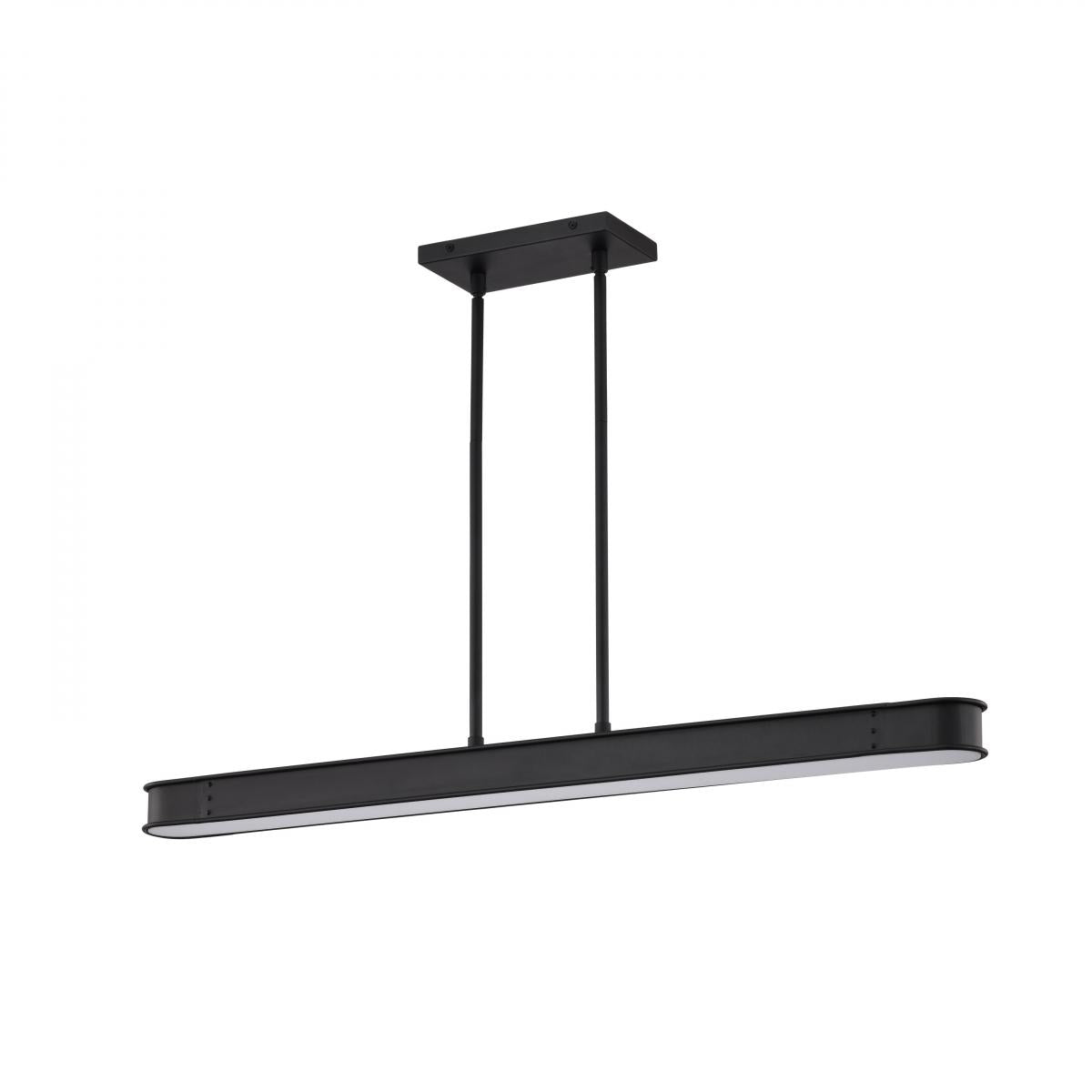 Longford - 36 Inch LED Island Pendant - Textured Black - Acrylic Lens - Satco 62-2263