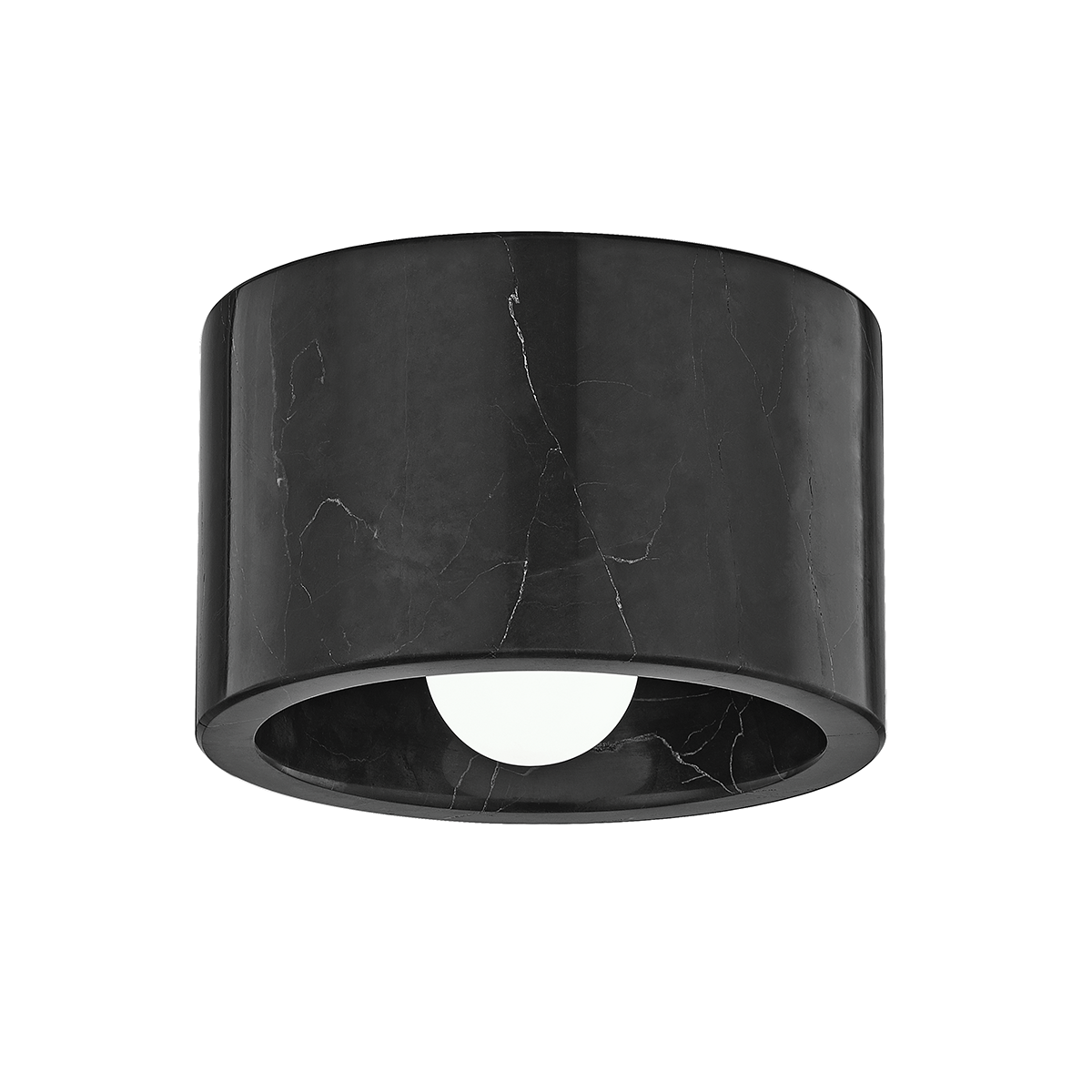 Loris Flush Mount - Black Marble - Polished Nickel by Hudson Valley Lighting