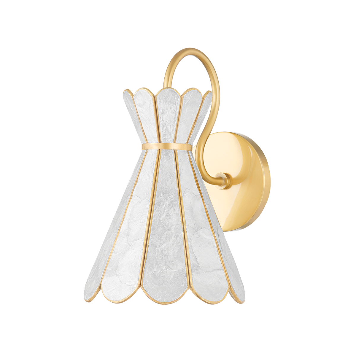 Lyra Wall Sconce - 1-Light - Aged Brass - Mitzi H662101-AGB