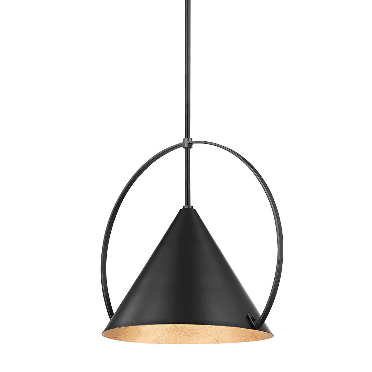 Mari Pendant - 1-Light - Gold Leaf/Soft Black Combo - Troy Lighting F1818-GL/SBK