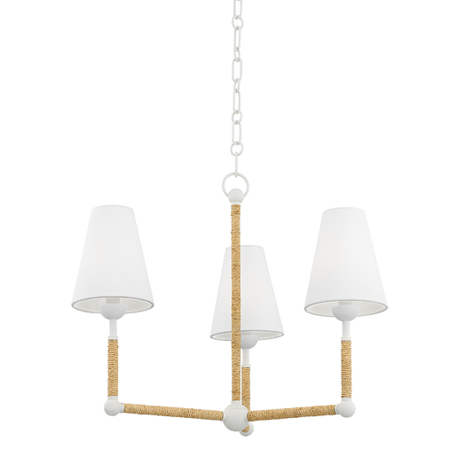 Mariana Chandelier - 3-Light - Textured White - Mitzi H708803-TWH